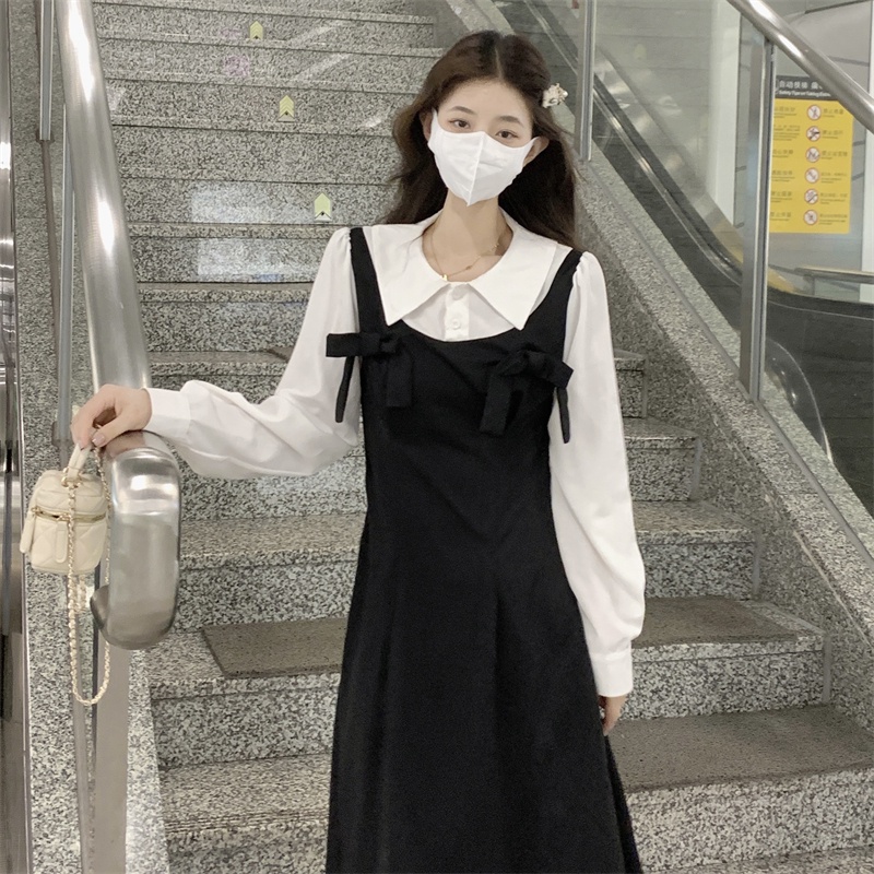 Đầm Sơ Mi Phối Nơ Thiết Kế Mới Thời Trang Mùa Thu Dành Cho Nữ