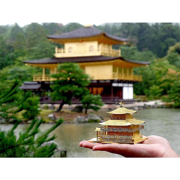 Mô Hình 3D Kim Loại Chùa Gác Vàng Kinkaku-ji