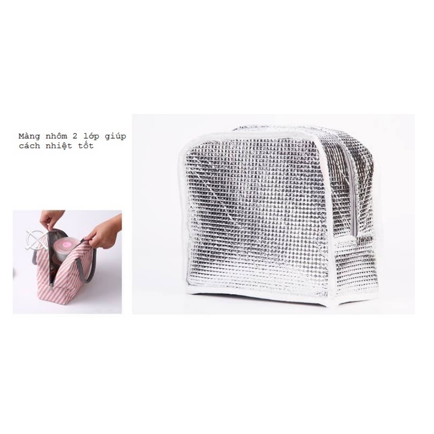 Túi Cơm Giữ Nhiệt 💖[FREESHIP]💖Túi giữ nhiệt hình hạc- Túi đựng hộp cơm nhỏ gọn, xinh xắn