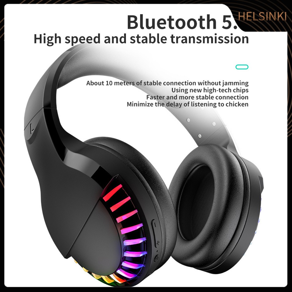 Tai Nghe Chơi Game Hel + Sh33 Bluetooth 5.0 Có Đèn Rgb