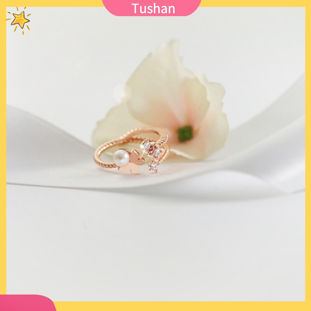 Nhẫn Hợp Kim Hình Bướm Đính Đá Xinh Xắn Cho Nữ