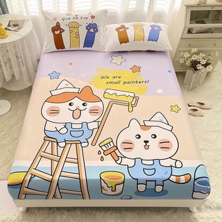 Sét ga gối 3 món cotton 100% mèo yếm