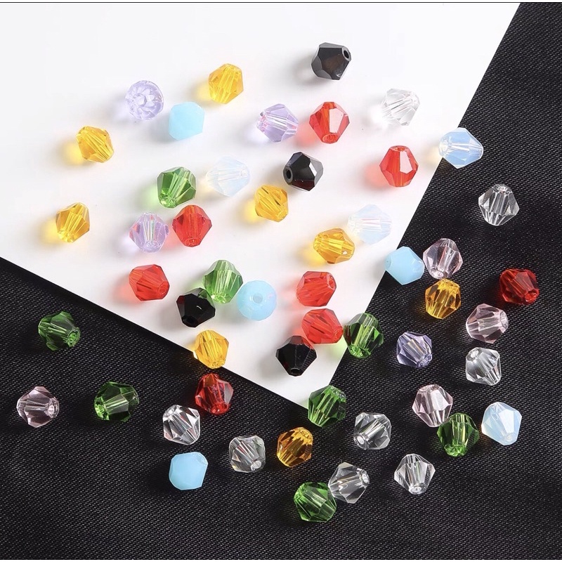100 viên đá pha lê cao cấp đính kết, sâu vòng, đồ handmade
