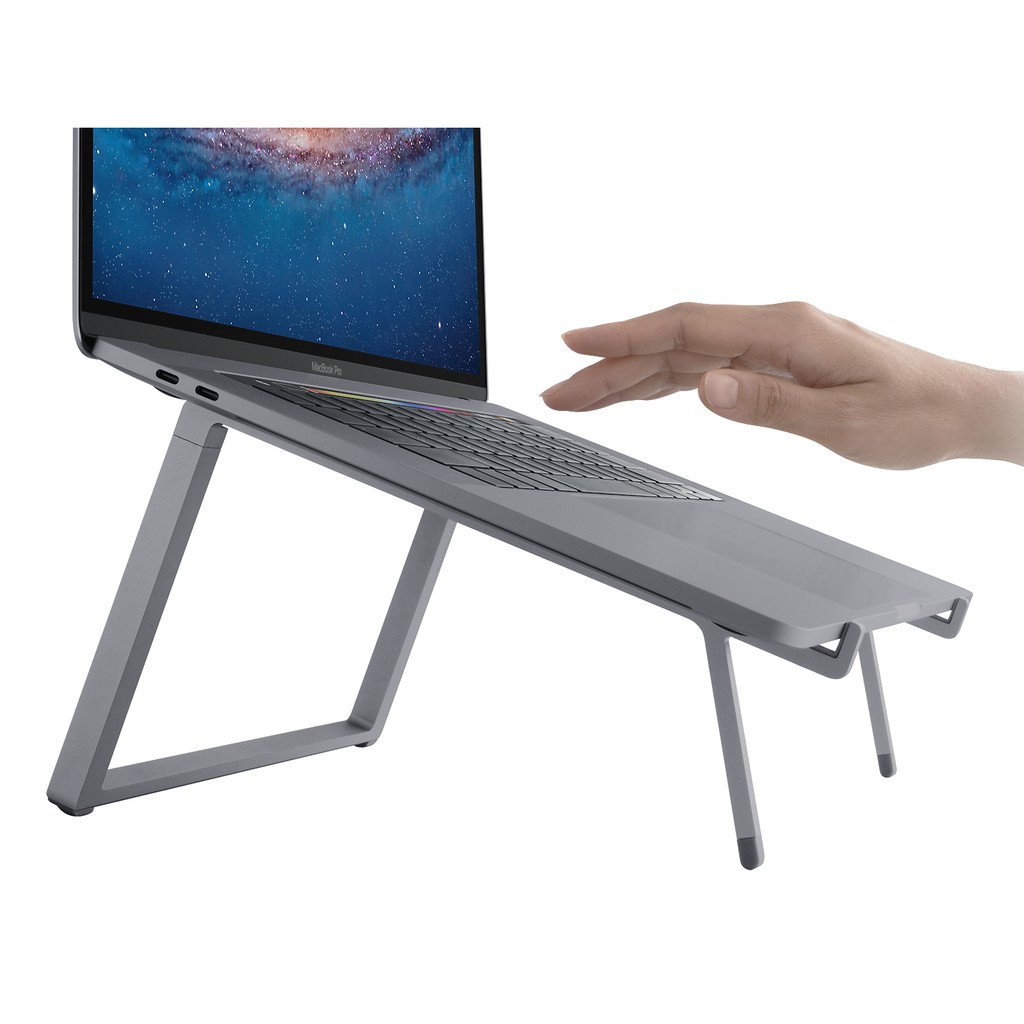 GIÁ ĐỠ TẢN NHIỆT RAIN DESIGN (USA) MBAR PRO+ FOLDABLE LAPTOP GRAY - RD-10085 - HÀNG CHÍNH HÃNG