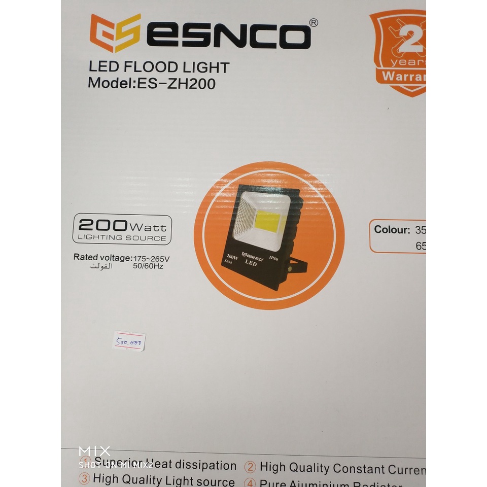 Đèn pha led ngoài trời chống nước ESNCO 50W 100W 150W 200W IP66