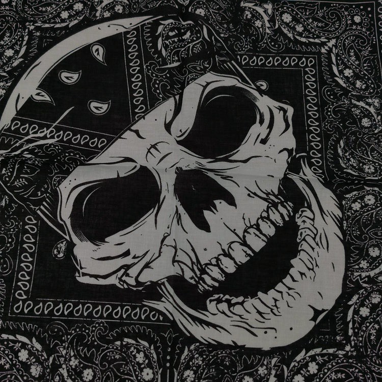 Khăn vuông Bandana họa tiết Skull Spailey tùy chọn ORIFAKE