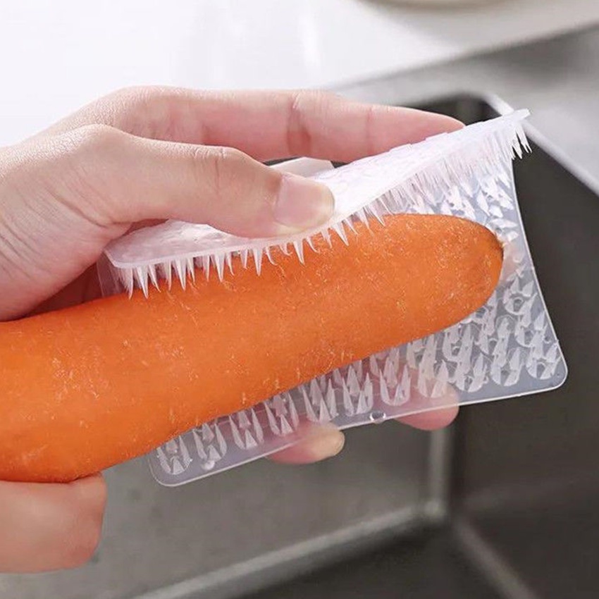 Bàn Chải Silicone Vệ Sinh Rau Củ Quả Tiện Dụng Cho Nhà Bếp