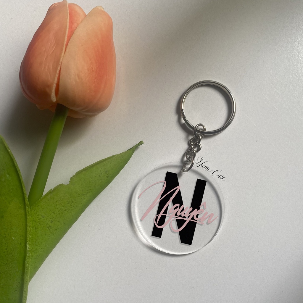 [CHAT SHOP TRƯỚC KHI ĐẶT Ạ] Móc khoá in tên theo yêu cầu trang trí balo-điện thoại-túi Yumi Case