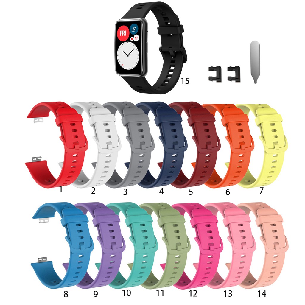 Dây Đeo Silicone Thay Thế Cho Đồng Hồ Thông Minh Huawei Watch fit