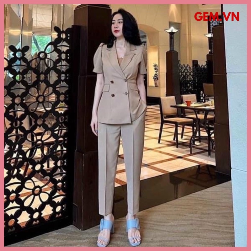 set vest công sở hay đi chơi đều sang chảnh hợp thời trang không kèm tag áo