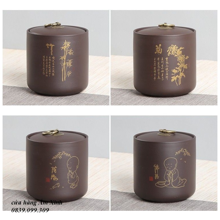 Hũ, Bình đựng trà bằng gốm (cỡ lớn, rất khít)