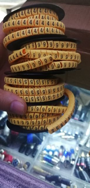 Vòng đánh số dây cáp line từ 0 đến 9