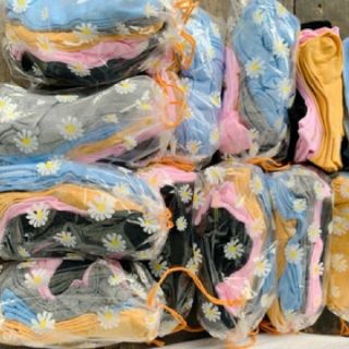 [Ảnh thật] Com Bo 5 Đôi Tất Nữ Hình Hoa Cúc