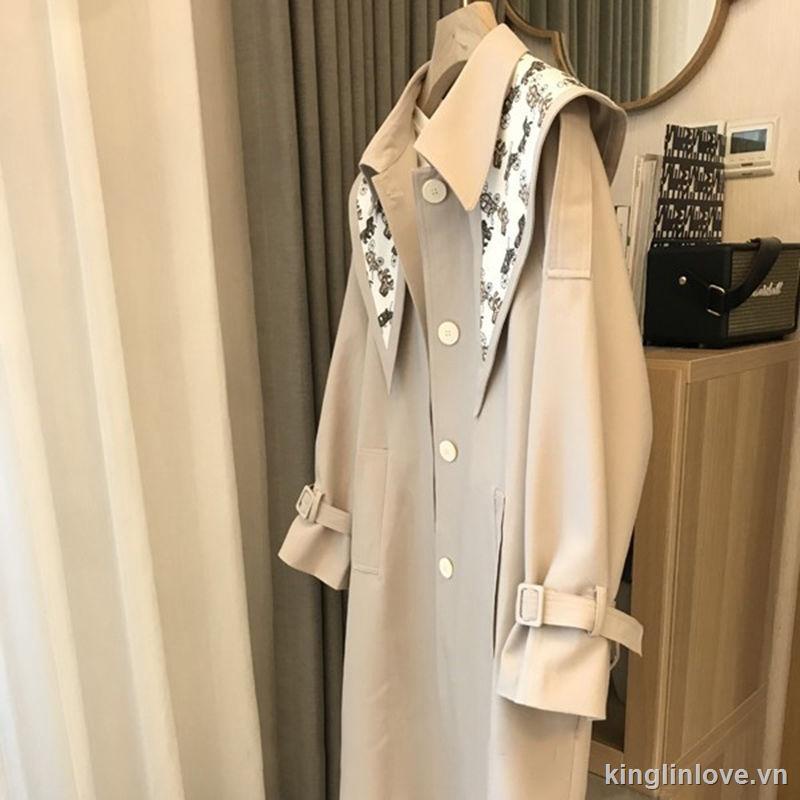 ❤Nước hoa quà tặng❤Áo khoác dáng dài form rộng in họa tiết hoạt hình