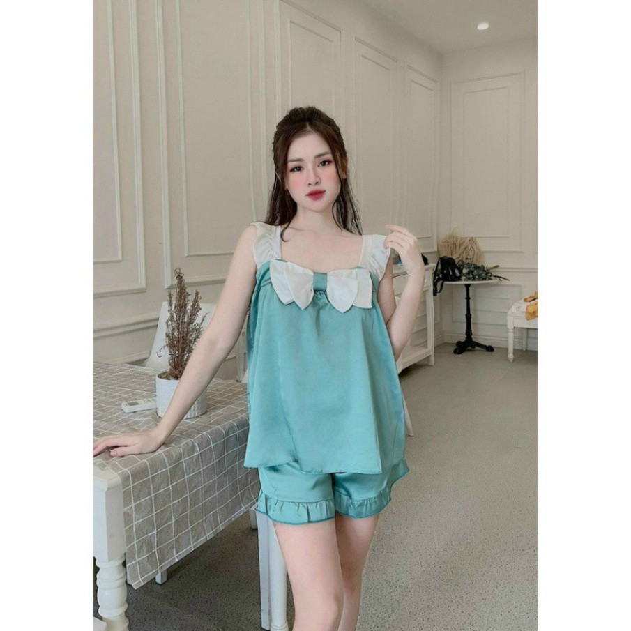 2D2 Đồ Bộ Ngủ 2 Dây Nơ Trắng Baby #Đồ Ngủ | Đồ Bộ Nữ | Váy Ngủ | Pijama | Pizama | Pyjama - -. . | BigBuy360 - bigbuy360.vn