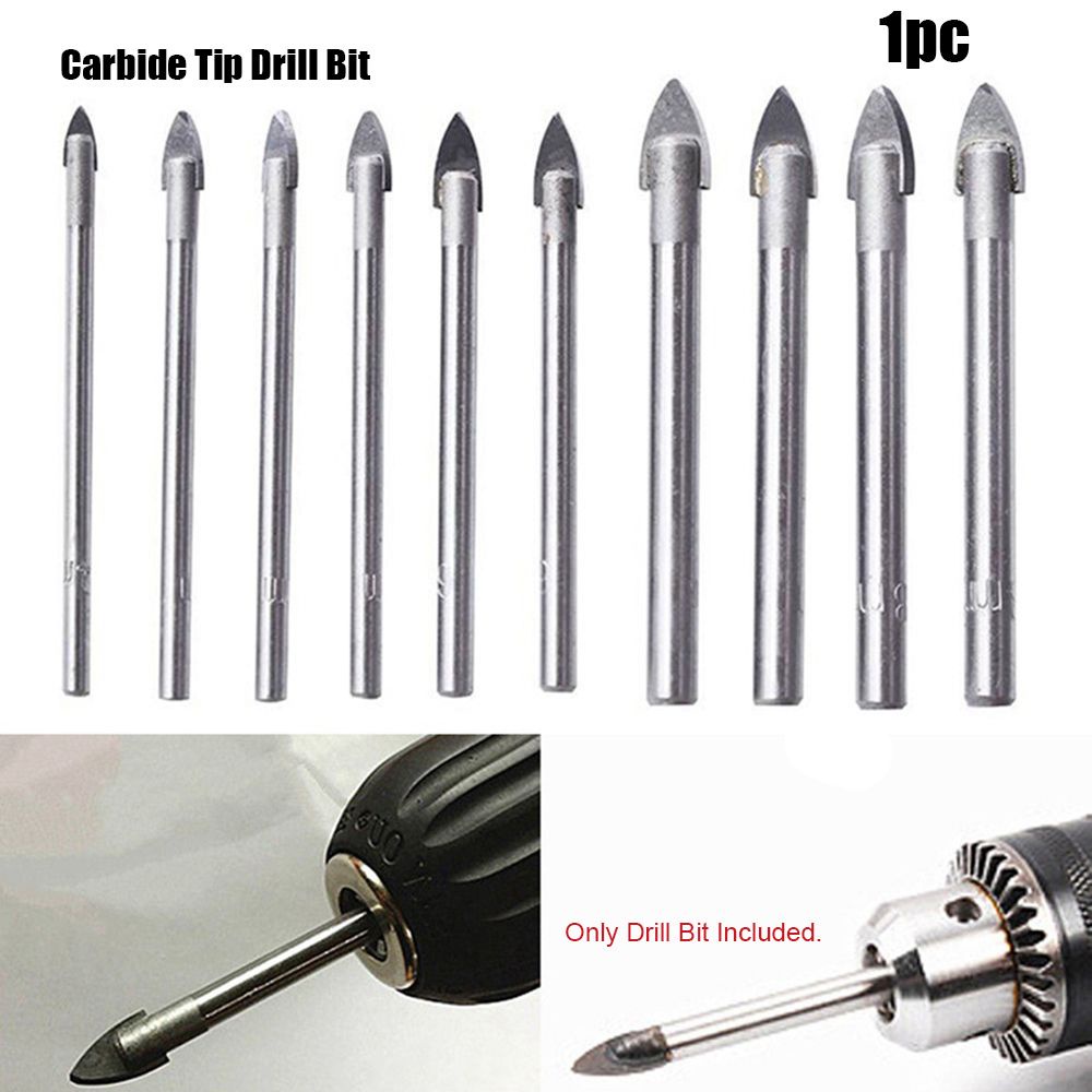 Mũi Khoan Kính / Gạch / Ngói / Đá cẩm thạch Đầu Tam Giác 3-16mm Chuyên Nghiệp Chất Lượng Cao