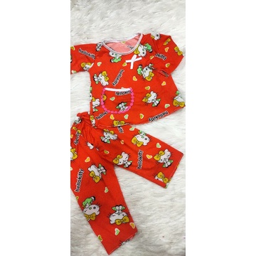 Bộ tay dài quần dài thun lạnh cho bé size nhí