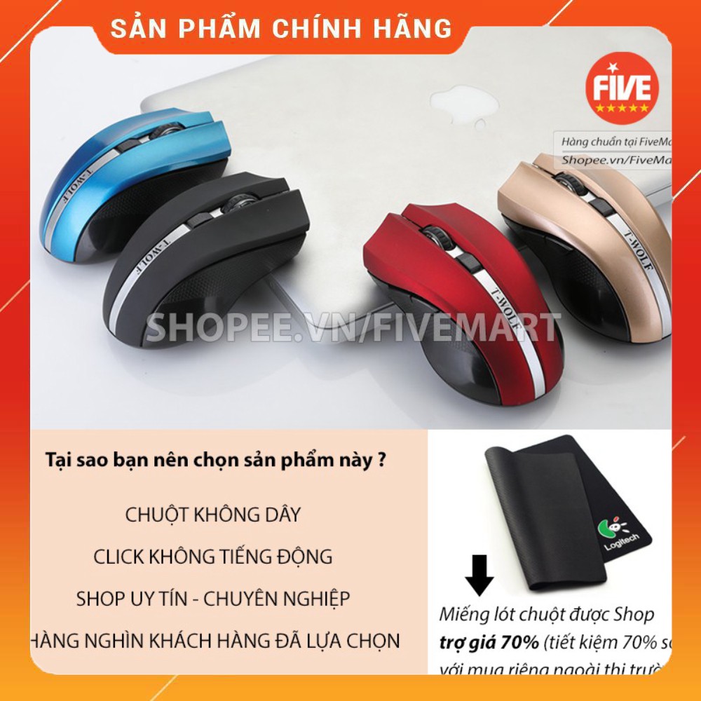 Chuột KHÔNG DÂY Cao Cấp QUEEN-5 Chất Từng Centimet