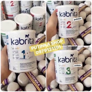 Sữa dê Kabrita xách tay Nga hộp 400gr đủ số 1-3