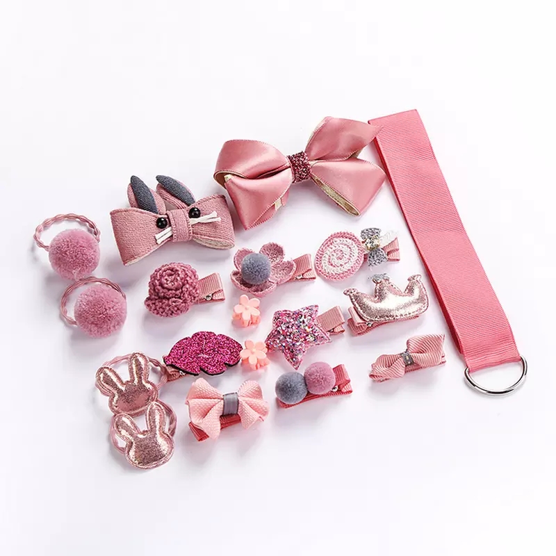 Set 18 Kẹp Tóc Co Giãn Đáng Yêu Thời Trang Cho Bé