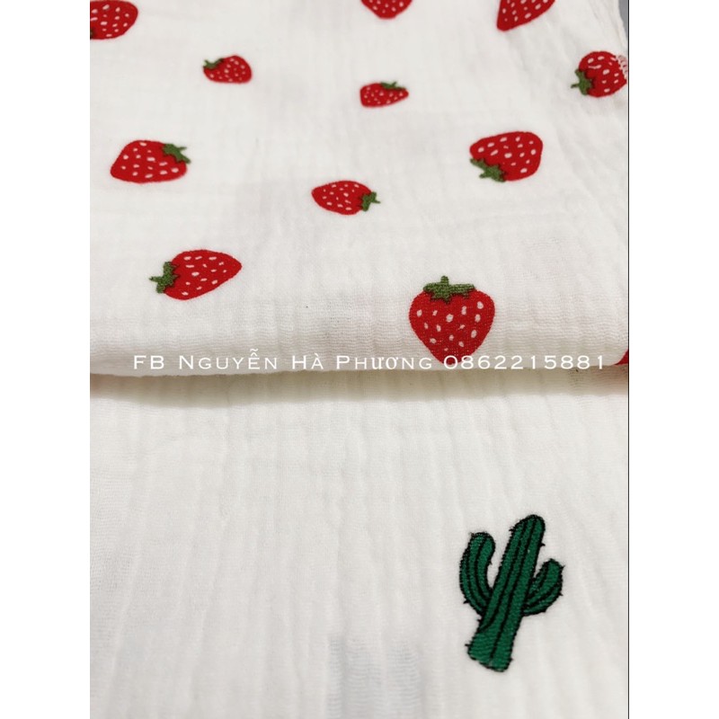 Set Khăn sữa vải xô organic ( xô muslin cao cấp )