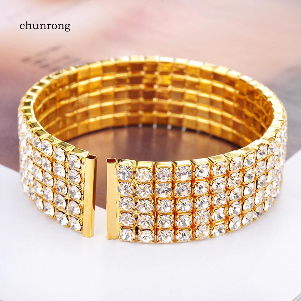 Vòng Đeo Tay 5 LớP ĐíNh Kim Cương Giả LấP LáNh ThờI Trang Cho Nữ