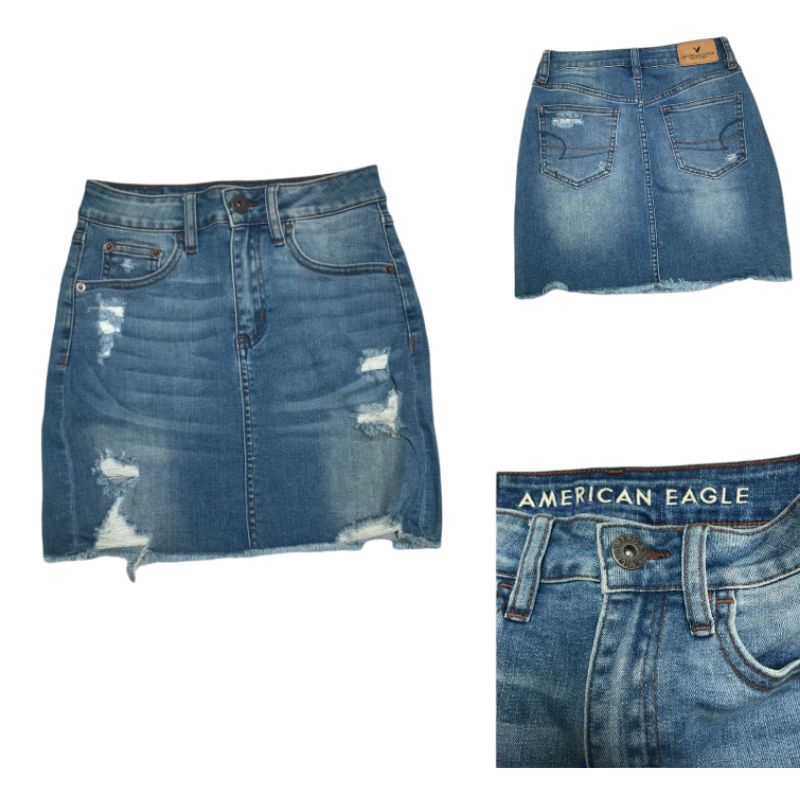 Chân váy jean chữ A American Eagle_hàng xuất