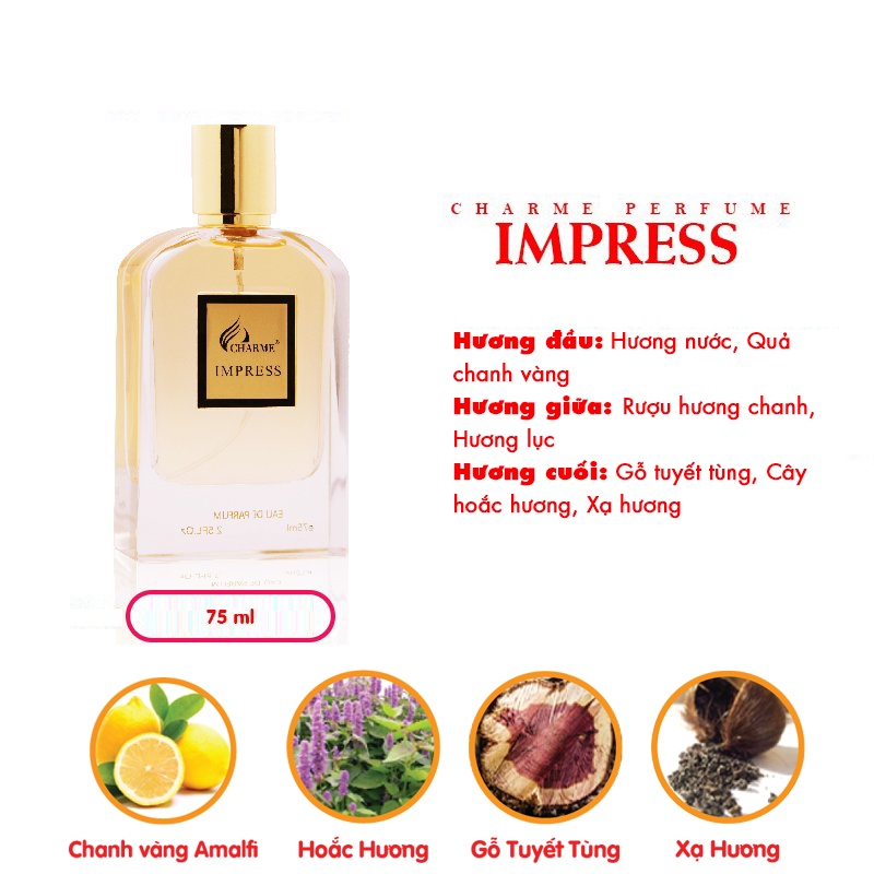 Nước hoa nam Charme Impress 75ml