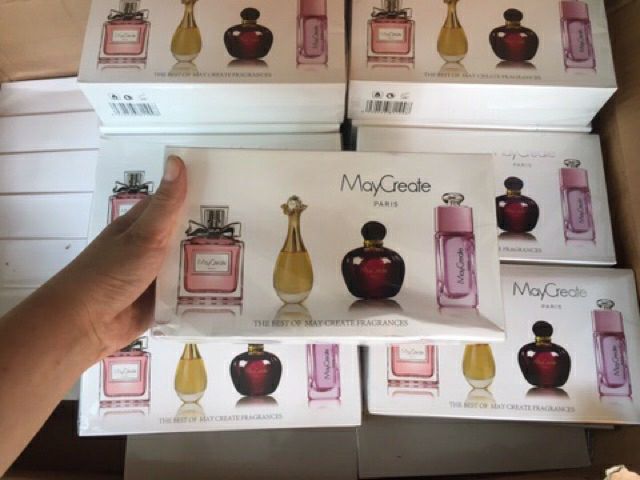 Sét nước hoa mini combo 5hộp Set 4 Lọ Nước Hoa Nữ Maycreat Quyến Rũ, Thơm Lâu | Thế Giới Skin Care