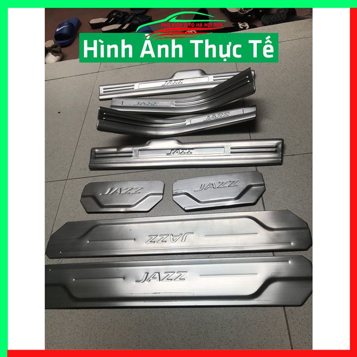 Bộ nẹp bước chân inox ô tô Honda Jazz 2014-2019 chống trầy làm đẹp ô tô