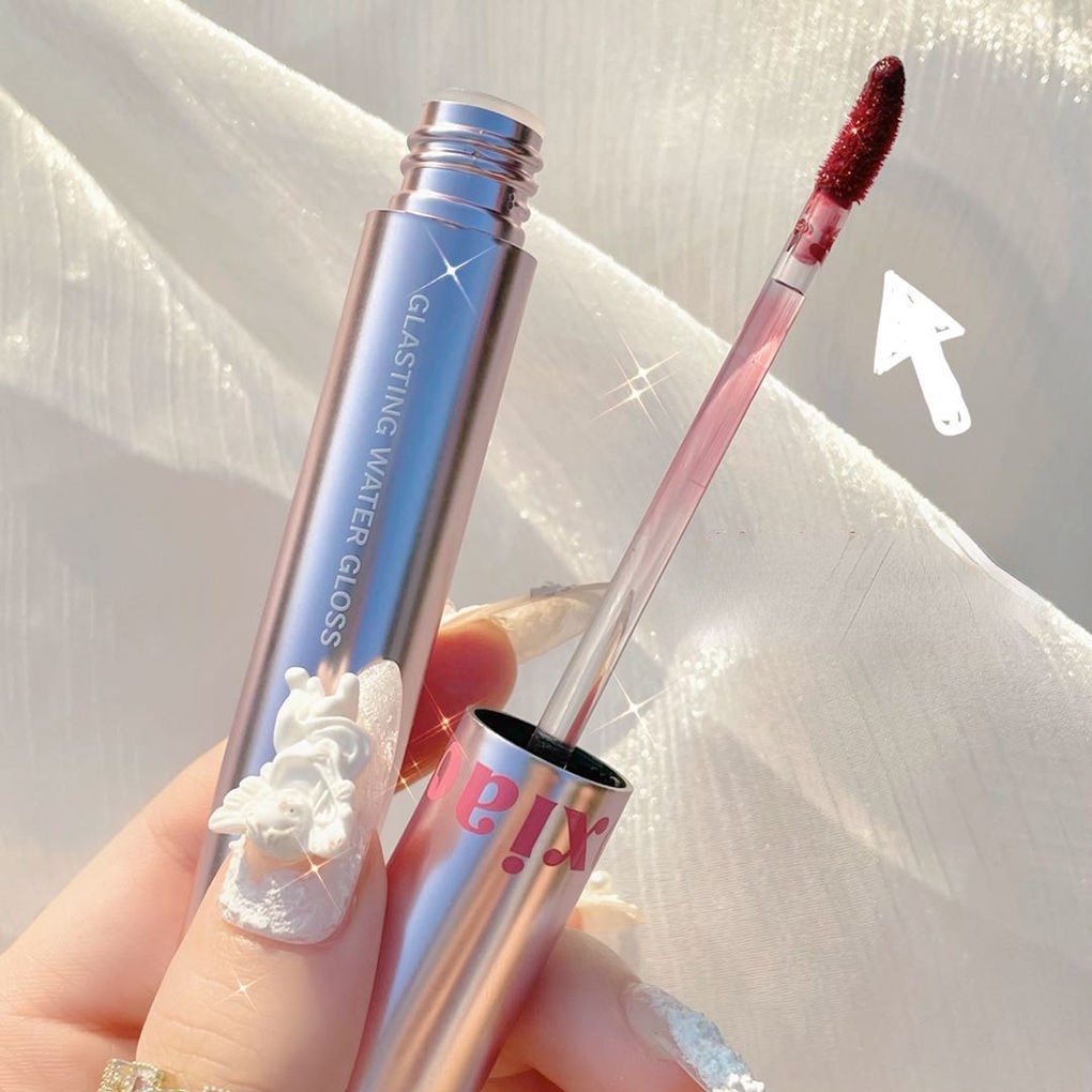 [Hàng mới về] Son kem HAOXIAOXI bóng ánh gương dưỡng ẩm làm đẹp môi dễ thương