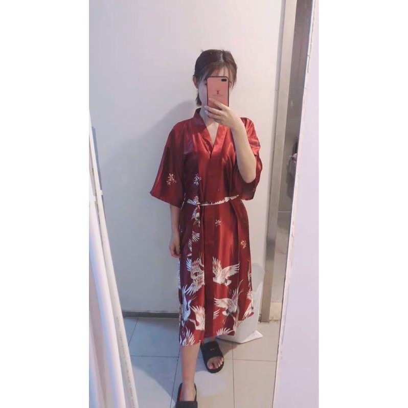 [Sẵn Hàng]♥️Set Bộ Đầm,Váy Ngủ Hạc 2 Màu(ảnh thật)Size M,L,XL