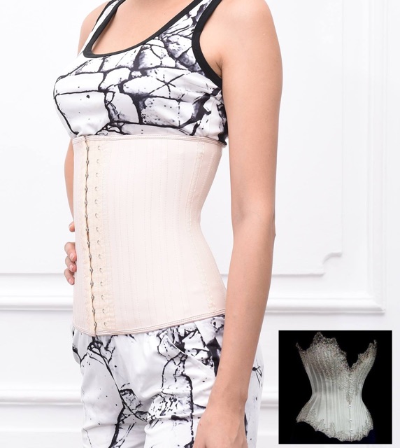 [THANH LÝ- MẤT HỘP MỚI 90% - KHÔNG BẢO HÀNH.) Đai Nịt Bụng Latex 25 Xương công nghệ ITALY.