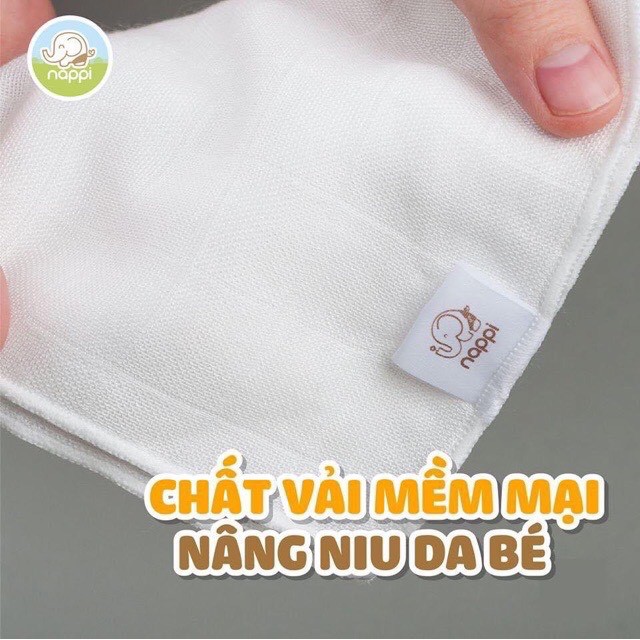 NAPPI - khăn sữa cho bé( hộp 6 chiếc) ( Made in Thai Lan )