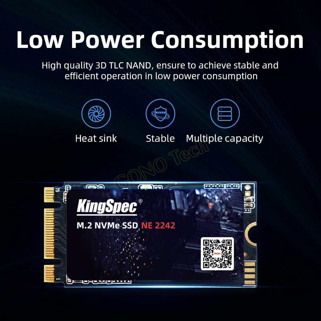 Ổ cứng SSD M2 NVMe 2242 KingSpec NE 128Gb 256Gb M.2 PCIe