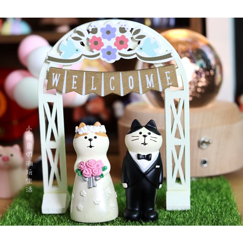 Mô Hình chú mèo Zakka Phong Cách Nhật Bản Serie Hôn lễ Wedding