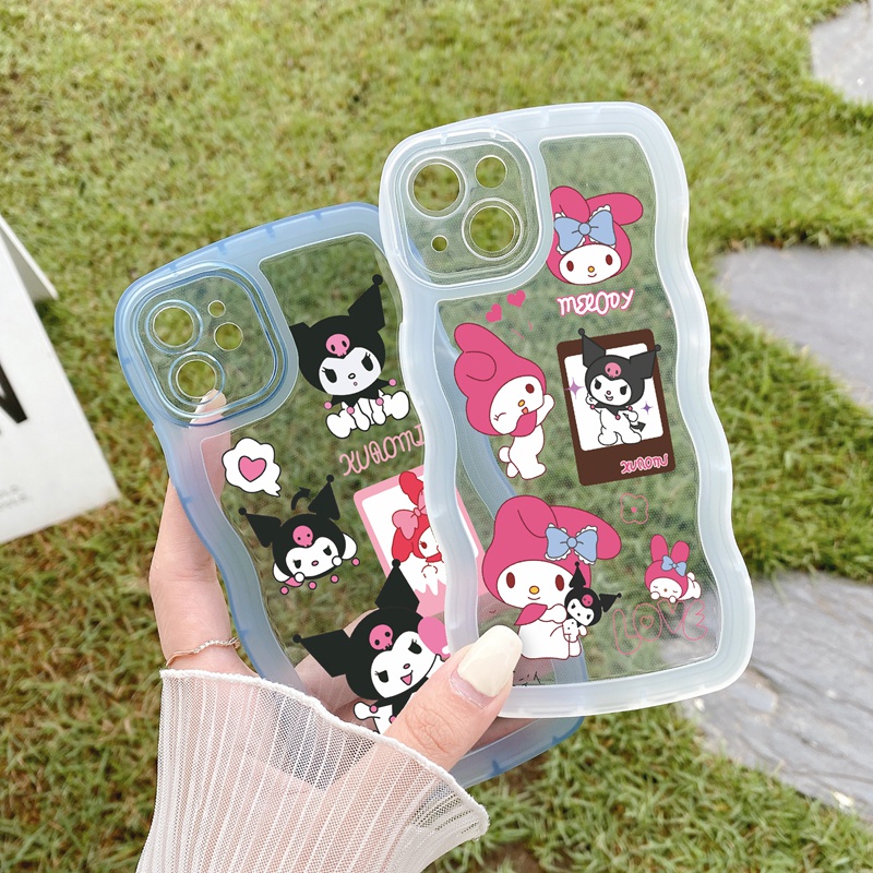 Suntaiho Ốp lưng iphone  Ốp điện thoại  TPU mềm hình Kuromi Melody thích hợp cho iPhone 11 12 13 pro Max XS X XR XS Max 7