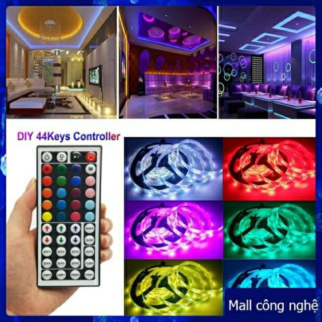 Bộ led Tiktok dây dán 5m 5050RGB đổi 7 màu 44 phím ( 44 keys)