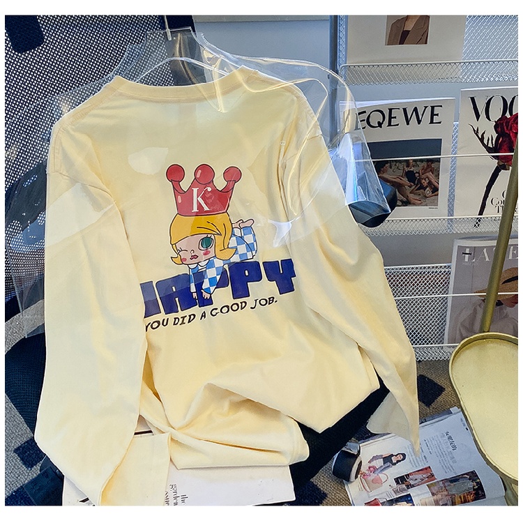 NRVP Áo Thun Nữ Dài Tay Dáng Rộng Phong Cách Hàn Quốc Mới