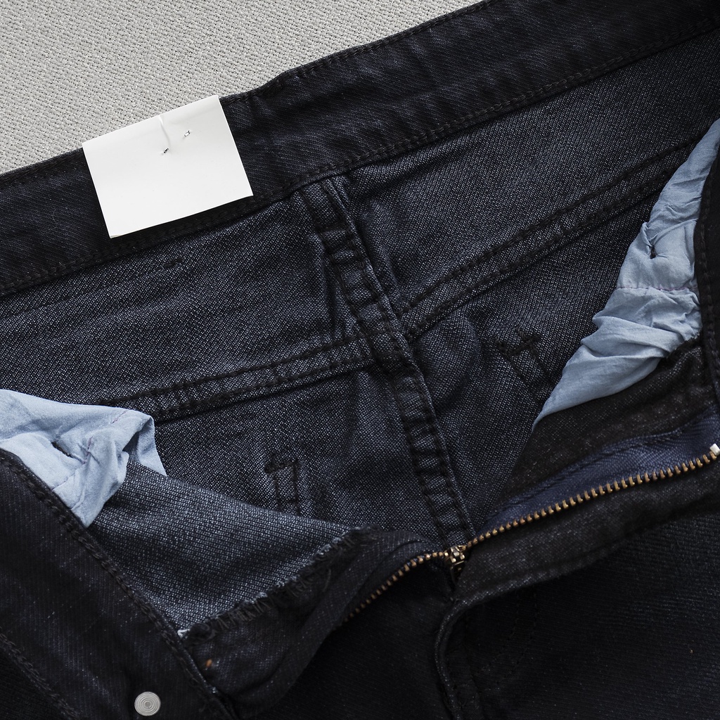 Quần jean nam cao cấp màu đen xám phối wash chất vải jean dày dặn co giãn phong cách hàn quốc thời trang