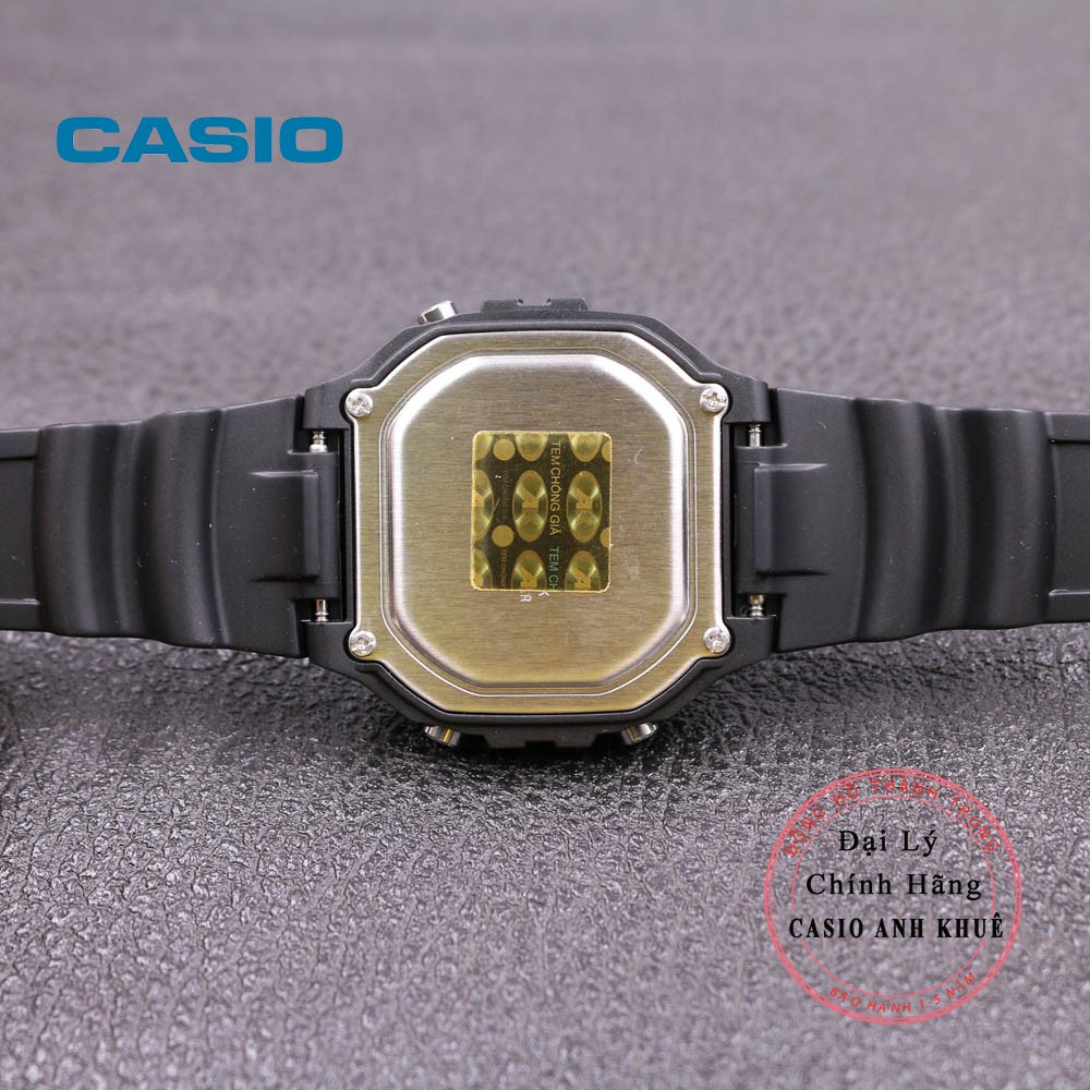 Đồng hồ điện tử nam Casio W-218H-1AVDF dây nhựa