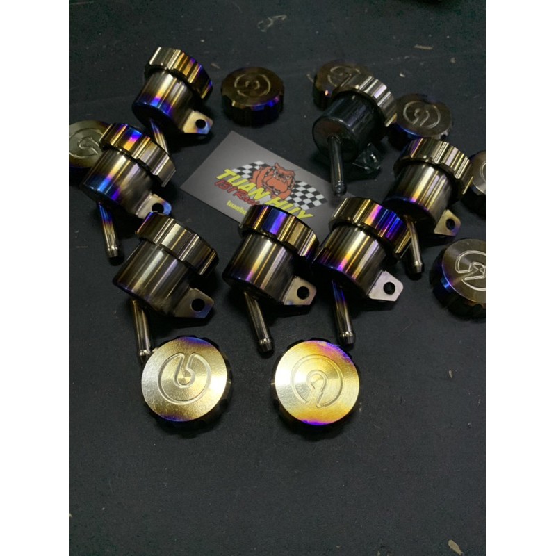 Bình dầu titanium xài cho cùm tay rời , bình dầu rời thông dụng mọi loại xe có ben dầu thắng sau