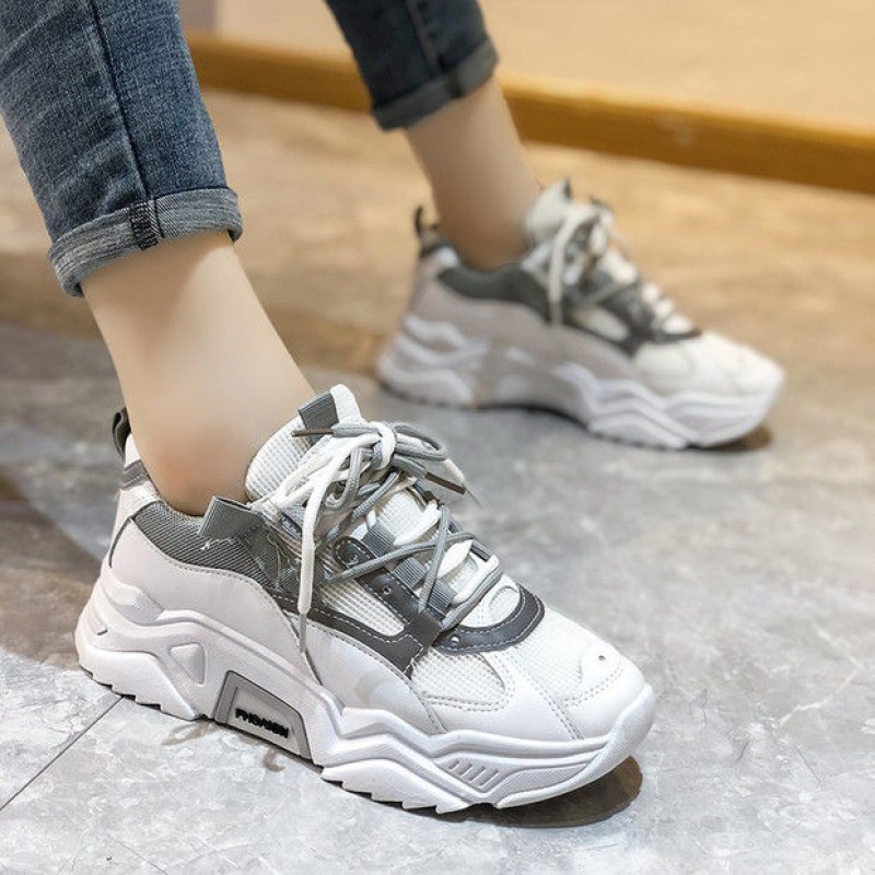 Giày Thể Thao Nữ thời trang MWC giày sneaker đế cao 2 màu cá tính siêu HOT NUTT- 0525