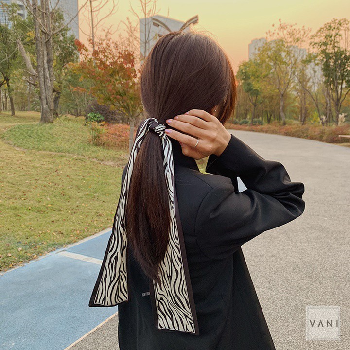 Khăn Buộc Tóc Họa Tiết Sọc Ngựa Vằn, Khăn Thời Trang Đa Năng - Vani Store [PKT00218]