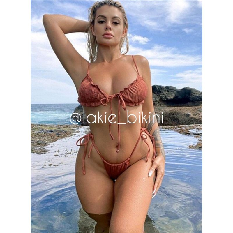Lakie_bikini: Bikini 2 Mảnh Tam Giác Nâu Sexy Tây Cho Nàng Tanning