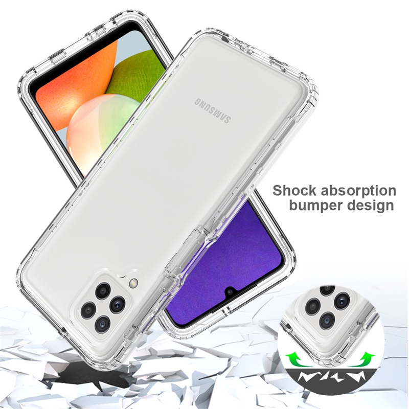 Ốp Điện Thoại Armor 2 Trong 1 Chống Sốc Chịu Được Sức Nặng 360 Độ Cho Samsung Galaxy M12 M32 A12 A22 A32 A42 A52 A52s A72 4G 5G