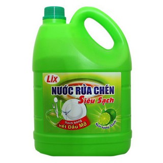 Nước rửa chén Lix Siêu sạch hương Chanh - 4kg