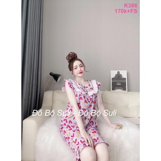 Đồ Bộ Lụa Nhật Lửng Họa Tiết Dễ Thương - Đồ Bộ Suli