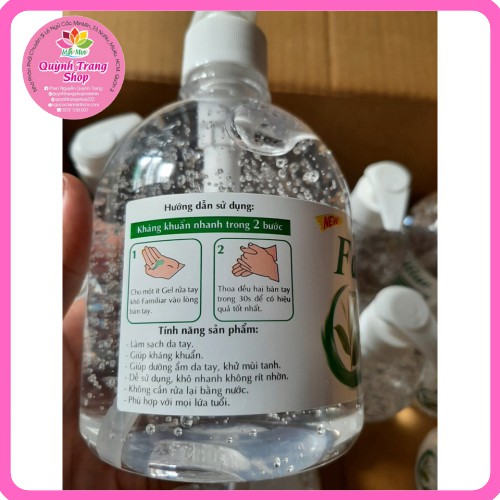 Gel rửa tay khô kháng khuẩn_Diệt Khuẩn hãng Familiar 500ml