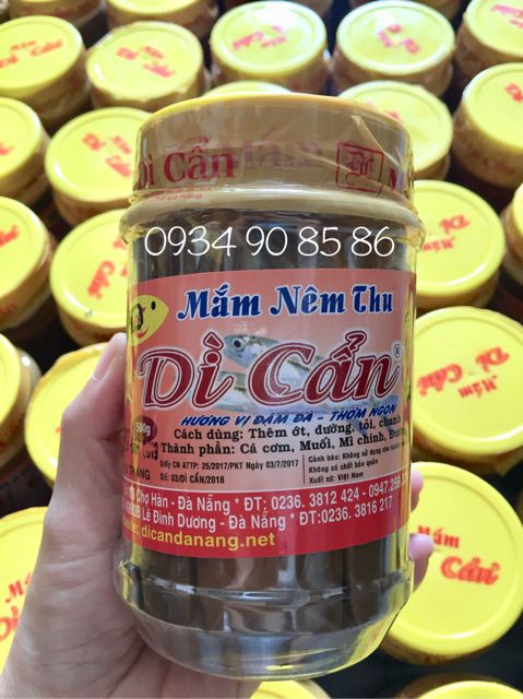 Mắm Nêm Thu Dì Cẩn - Đặc Sản Đà Nẵng hũ 500gr